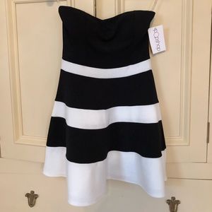 Popshop style black and white mini dress.